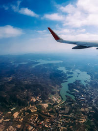 Aerial view of landscape against sky