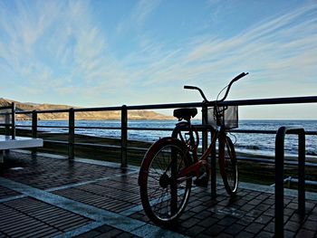 Bicycles parked in water