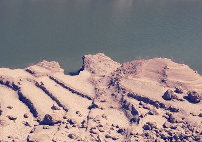 Scenic view of mountain against sky during winter