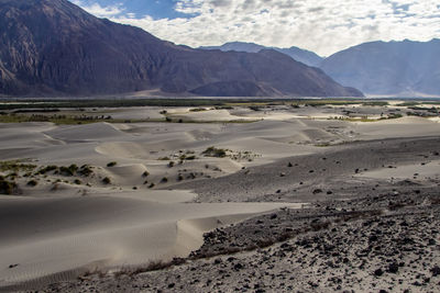 Scenic view of desert against sky