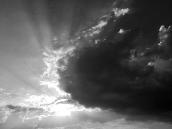 Low angle view of cloudy sky