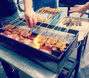 Close-up of preparing food