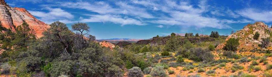 Panoramic view of landscape against sky