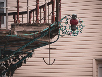 Metal railing of building