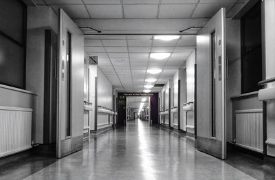 Empty corridor of building