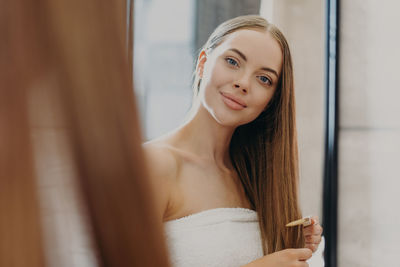 Portrait of beautiful young woman