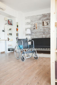 Wheelchair on floor at home