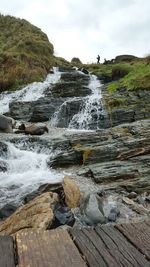 River flowing through rocks