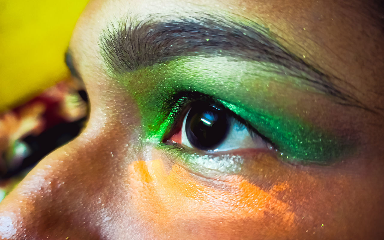 CLOSE-UP PORTRAIT OF A WOMAN WITH EYES