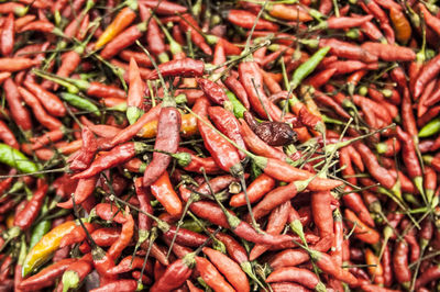 Full frame shot of red chili peppers