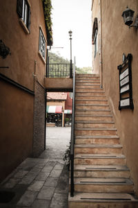 Narrow street between buildings