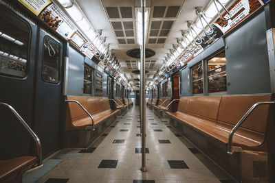 Interior of train