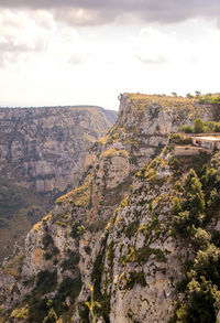 Scenic view of landscape against cloudy sky