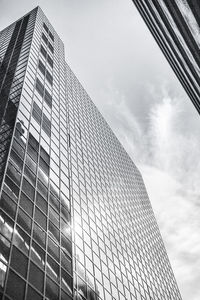 Low angle view of modern building against sky