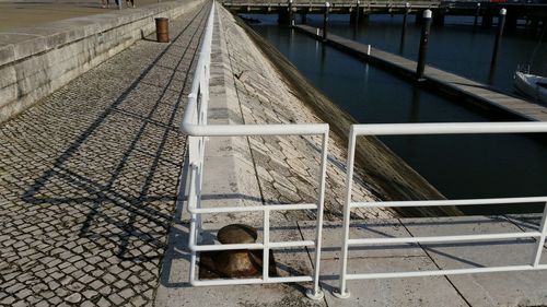 View of empty walkway