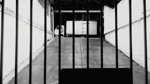 Woman standing against wall