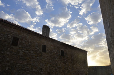 Low angle view of building against sky
