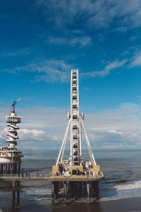 Crane against sky