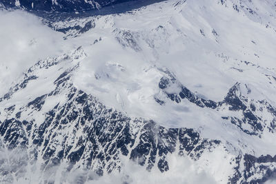 Scenic view of snow covered mountain