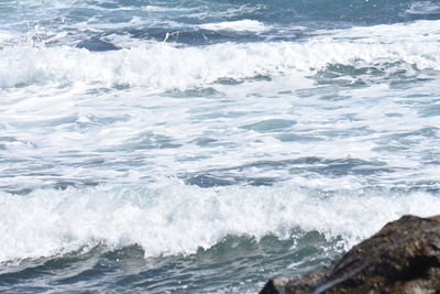 Waves rushing towards shore