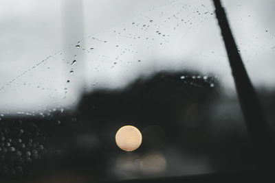 Full frame shot of wet glass window