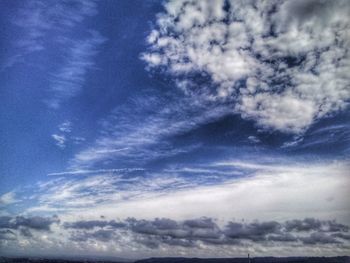 Low angle view of cloudy sky