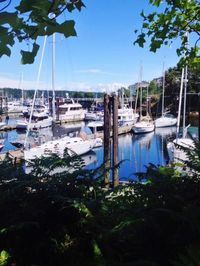 Boats in sea