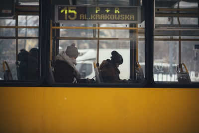 Group of people in train