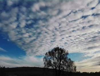 Low angle view of cloudy sky