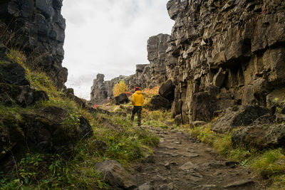 Rock formations on mountain