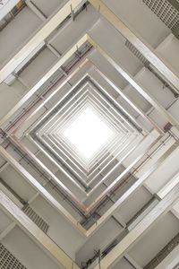 Low angle view of illuminated ceiling in building