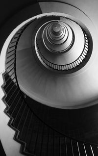 Directly below shot of spiral staircase