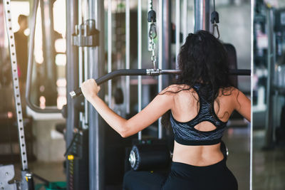 Woman exercising in gym