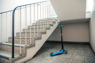 Empty staircase in building