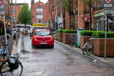 Cars on city street