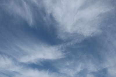 Low angle view of clouds in sky