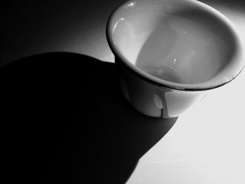 Close-up of coffee cup on table