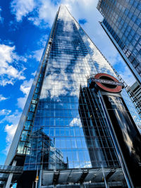 Low angle view of glass building