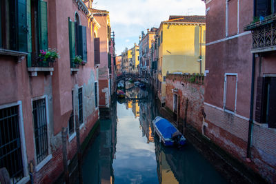 Canal amidst buildings in city