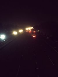 View of road at night