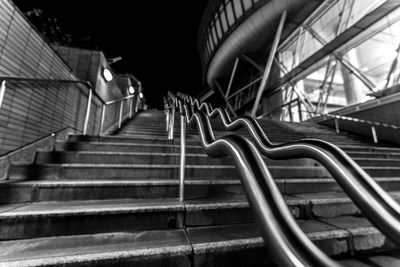 Low angle view of empty staircase