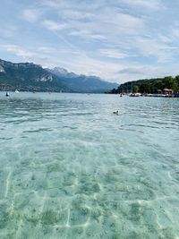 Annecy lake on a summer day