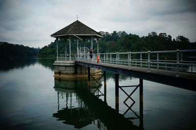 Pier over lake