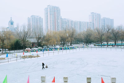 View of park in winter