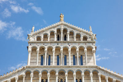 Detail of the primatial metropolitan cathedral of the assumption of mary in pisa