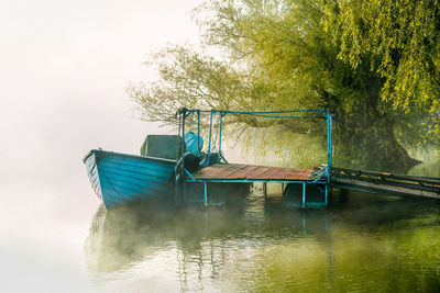 Boats in lake