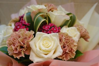 Close-up of rose bouquet