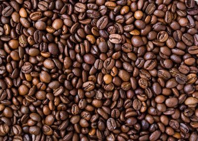 Full frame shot of roasted coffee beans