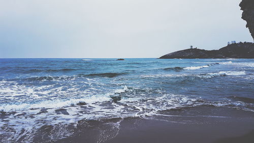 View of sea against clear sky