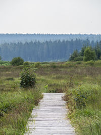 Scenic view of land against sky